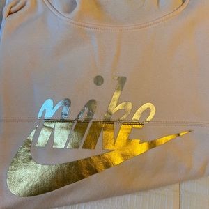 Cropped pink Nike sweatshirt